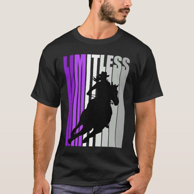 Limitless Cowgirl Girls Rodeo Western Southern Pur T-Shirt (Front)
