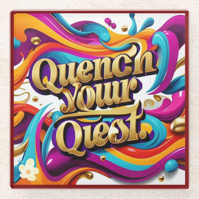 "Limitless Growth" Glass Coaster (Front)