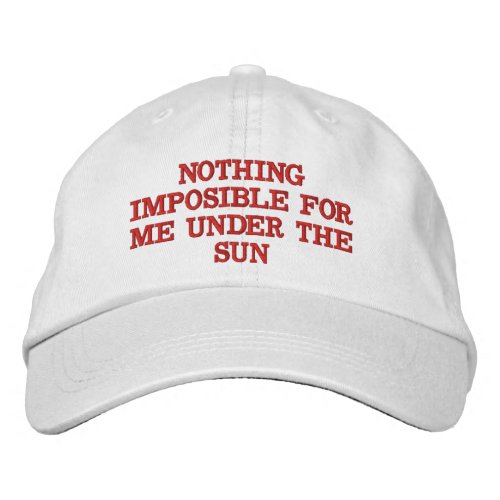  Limitless Horizons Nothing Impossible for Me Un Embroidered Baseball Cap