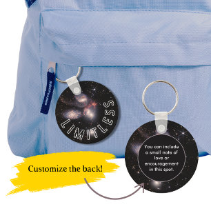 Limitless Inspirational Personalized Message Keychain