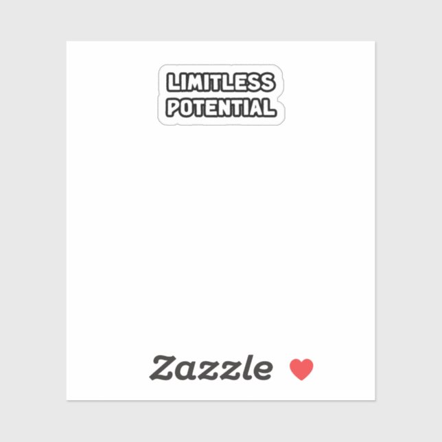 Limitless Potential Growth Mindset Self Improvemen Sticker (Sheet)