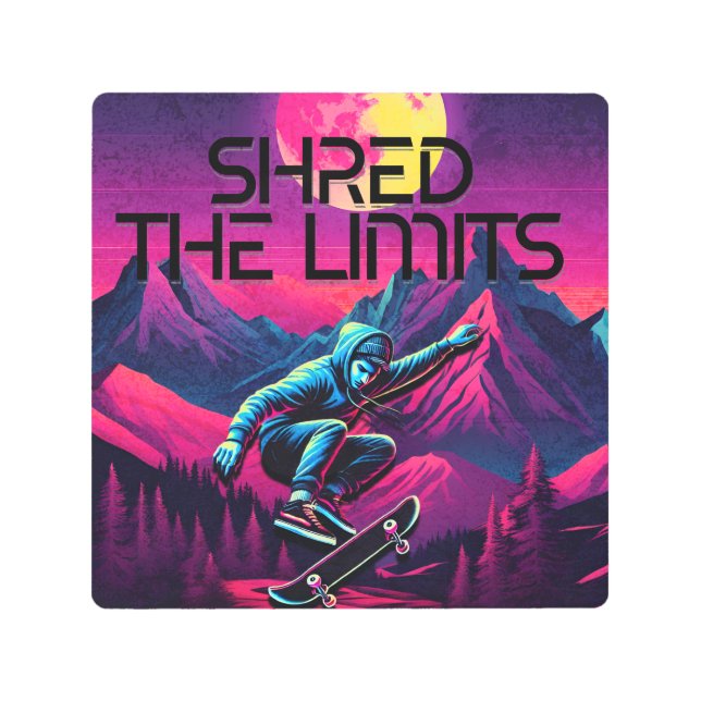 Limitless Skating Metal Print (Front)