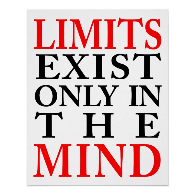 LIMITS EXIST ONLY IN THE MIND POSTER (Front)