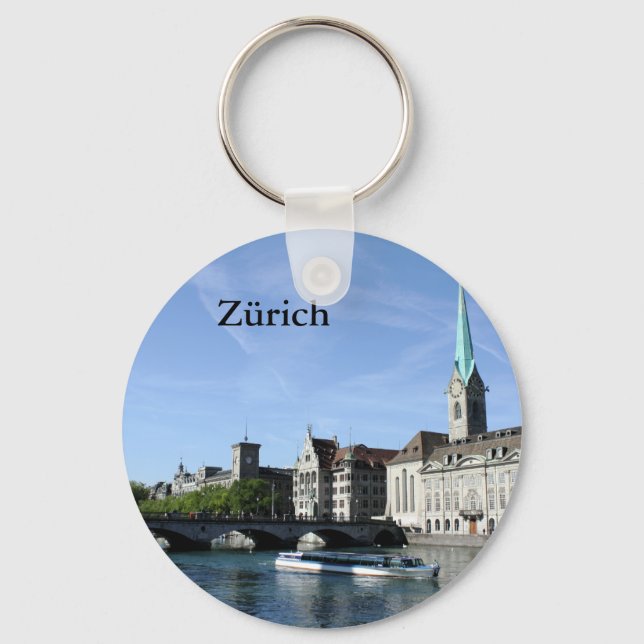Limmat River in Zürich Keychain (Front)