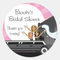 Limo Bridal Shower Sticker