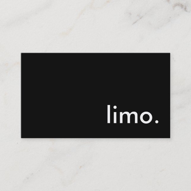 limo. business card (Front)