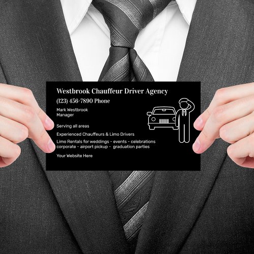 Limo Driver And Chauffeur Service Business Card