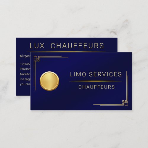 Limo Driver And Chauffeur Service QR Code Business Card