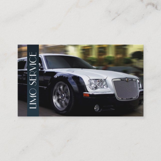Limo, Limousines Service, Taxi Driver Business Card (Front)