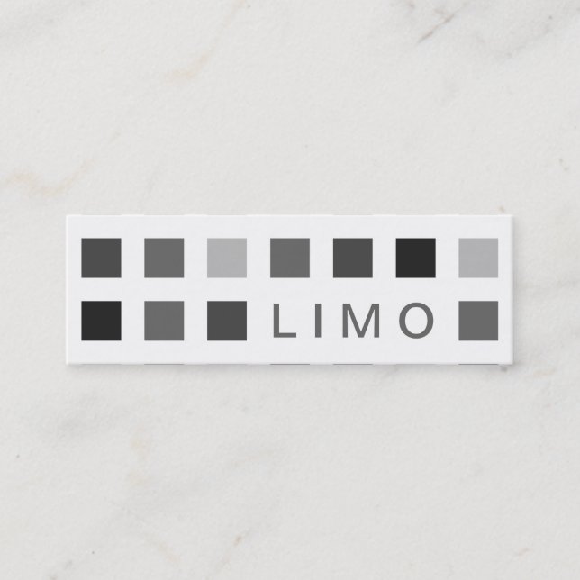 LIMO (mod squares) Mini Business Card (Front)