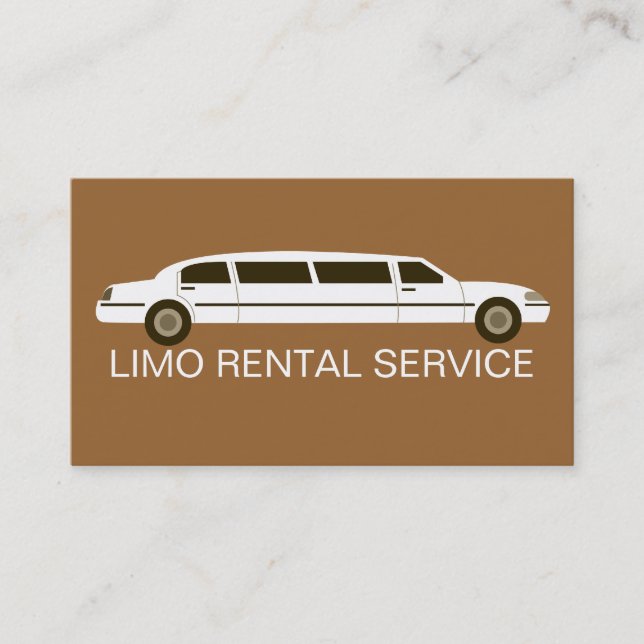 Limo Rental Business Cards (Front)