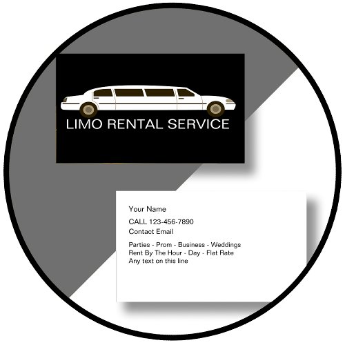 Limo Rental Simple Business Cards