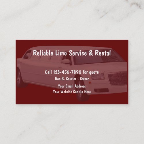 Limo Service Business Card