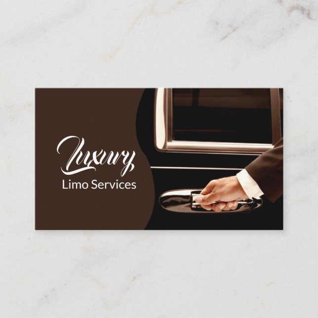 Limo Service Driver, Cab, Taxi Business Card (Front)