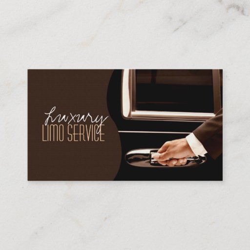 Customizable Limo Service Driver, Cab, Taxi Business Card
