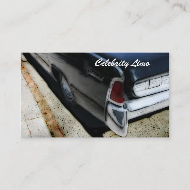 limo service / luxury car rental business card tem Zazzle