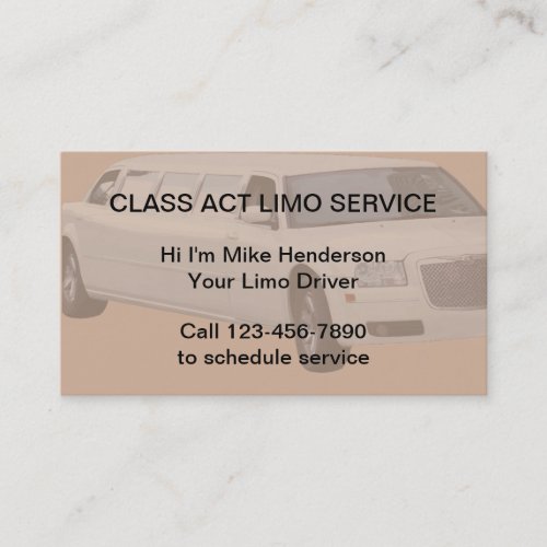 Limo Service Taxi Business Cards