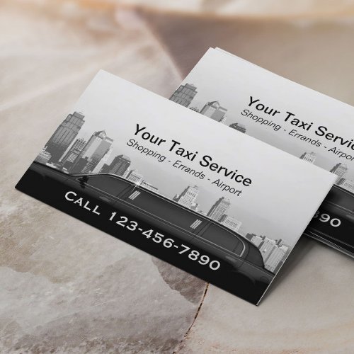 Limo  Taxi Driver Modern City Professional Car Business Card