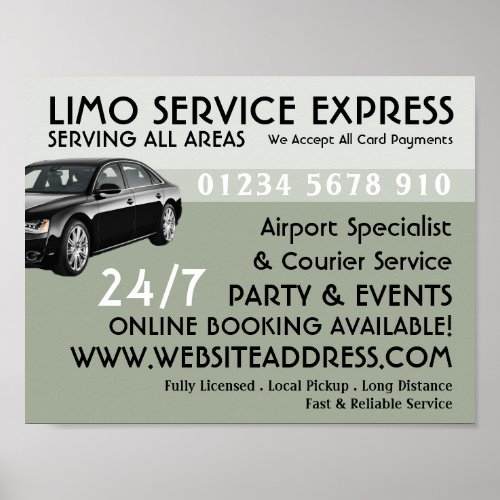 Limo Taxi Service Advertising Poster