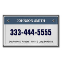 Limo & Taxi Service - Cool Licensed Plate