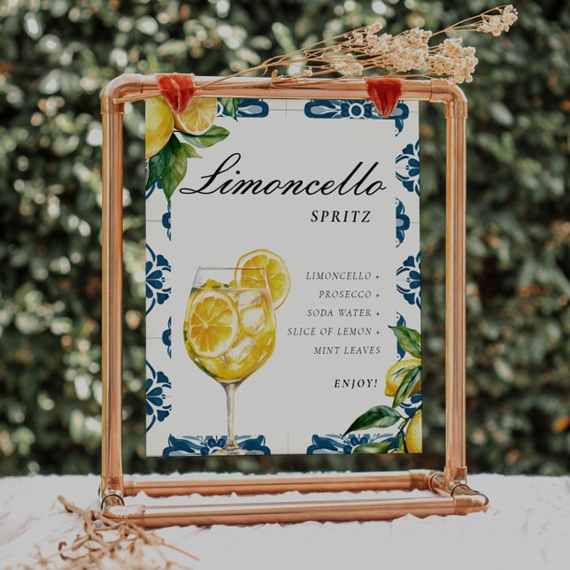 Limocello Spritz Lemon Positano Bridal Shower Sign (Creator Uploaded)