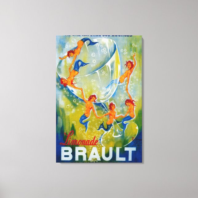 Limonade Brault Vintage PosterEurope Canvas Print (Front)