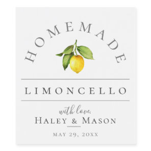 Limoncello Beverage Label