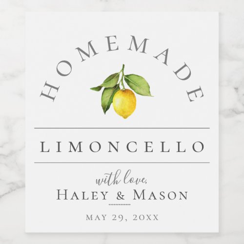 Limoncello Beverage Label