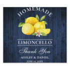 Limoncello Blue Wood Thanks Mini Bottle Labels