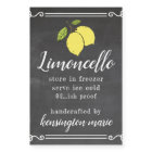 Limoncello Chalk Look Tall Bottle Label | Homemade