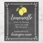 Limoncello Chalk Look Tall Bottle Label | Homemade