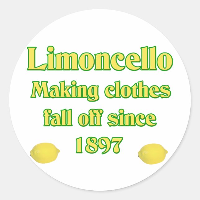 Limoncello Classic Round Sticker (Front)