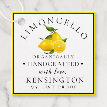 Limoncello Favor Tags by hungaricanprincess at Zazzle