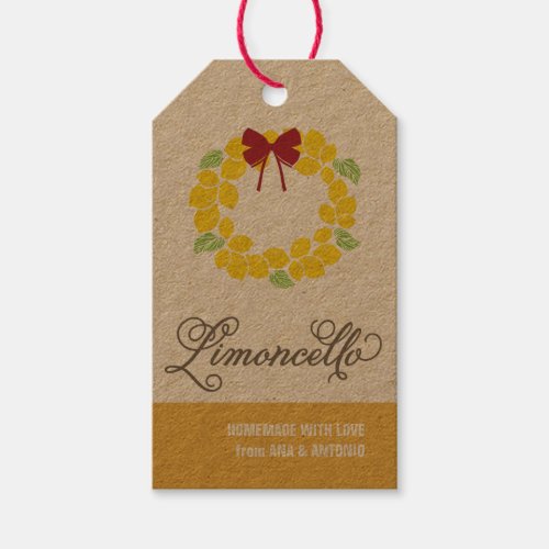 Limoncello Gift Tag favor tag hanging tag