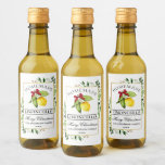 Limoncello Greenery Christmas Mini Bottle Labels<br><div class="desc">Elegant Watercolor Lemon Greenery Holiday Red Bow Homemade Limoncello Merry Christmas Mini Bottle Labels</div>