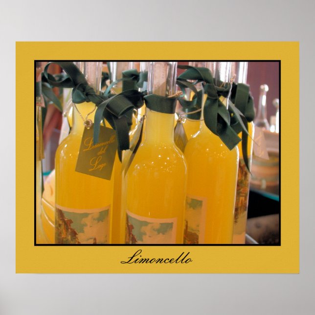 Limoncello, Italian lemon liqueur Poster (Front)