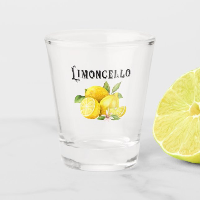 Limoncello Italian Liqueur Shot Glass (Front)