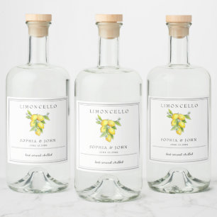 Limoncello Italian style Lemon Liquor Liquor Bottle Label