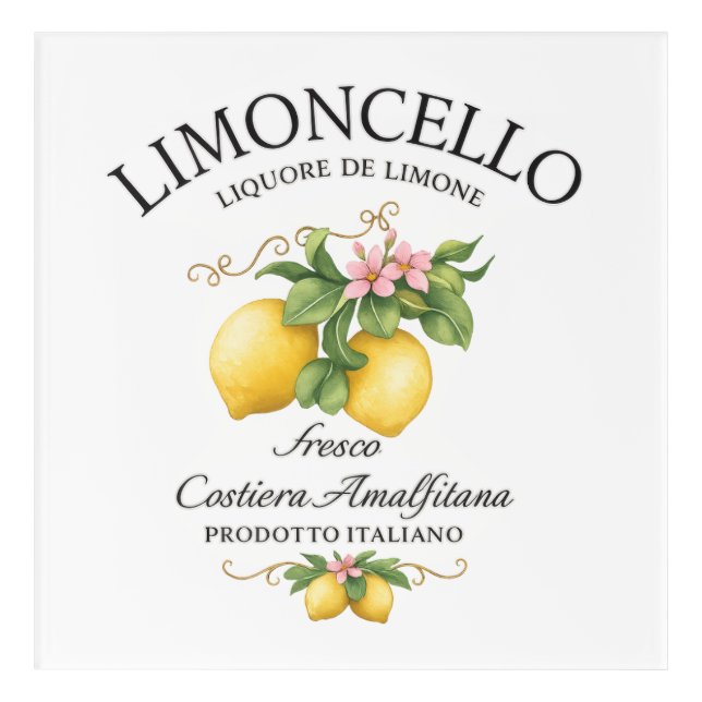 Limoncello Italy Amalfi Coast Acrylic Print (Front)
