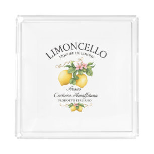 Limoncello Italy Amalfi Coast Acrylic Tray