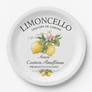 Limoncello Italy Amalfi Coast Paper Plates