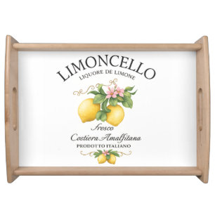 Limoncello Italy Amalfi Coast Serving Tray