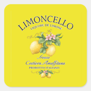 Limoncello Italy Amalfi Coast Square Sticker