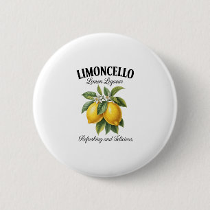 Limoncello Italy Vintage Refreshing Lemon Vacation Button