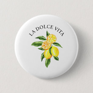 Limoncello La Dolce Vita Italian Lemon Button