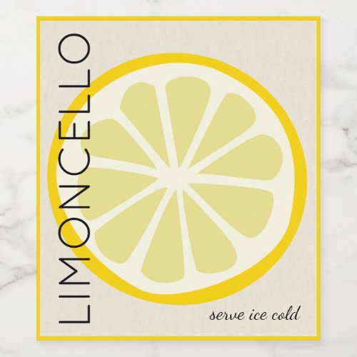 Limoncello Label With Lemon Image 