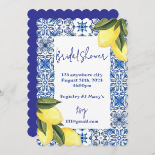 Limoncello Lemon Bridal Shower Invitation