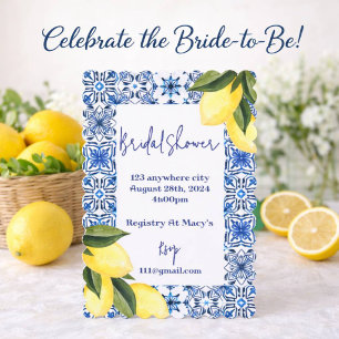 Limoncello Lemon Bridal Shower  Invitation