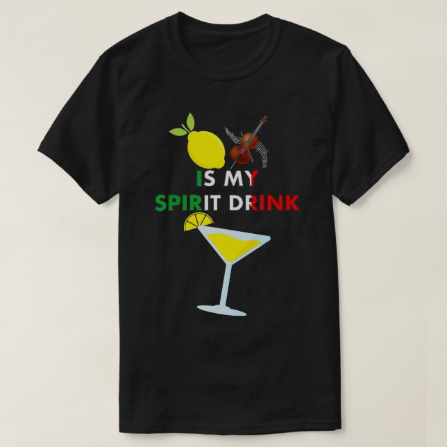 Limoncello Lemon Cello is my Spirit Drink Funny  T-Shirt (Design Front)