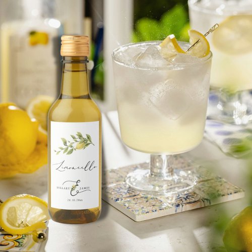 Limoncello Lemon Sorrento Wedding Favor Label